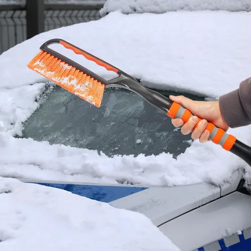 Miniatura 7 de Cepillo de nieve y rascador de hielo para parabrisas de automóvil, descongelador de ventana de 26.4 pulgadas para automóvil, SUV y camión, 1 paquete