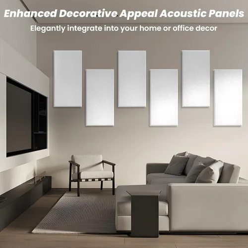 Miniatura 7 de 6 paneles acústicos, grandes paneles de pared insonorizados, paneles profesionales de fibra de vidrio que absorben el sonido, paneles de espuma a