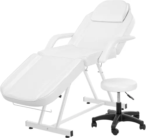 Miniatura 7 de OmySalon Silla de tatuaje para salón de masajes, cama esteticista con taburete hidráulico, mesa de cama facial multiusos de 3 secciones