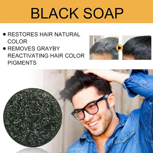 Miniatura 2 de Barra inversa de cabello gris, barra de champú para oscurecer el cabello, jabón inverso de cabello blanco para mujeres y hombres