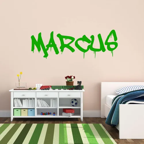 Miniatura 5 de VWAQ Calcomanía de pared personalizada con nombre de graffiti – Adhesivo decorativo de vinilo personalizado para niños, gráfico de hip hop, CSGN5
