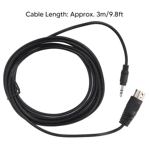 Miniatura 9 de Cable MIDI DIN de 8 pines a 0.138 in, enchufe macho DIN de 8 pines a macho de 0.138 in, transmisión estable profesional de 9.8 pies, flexible Plug