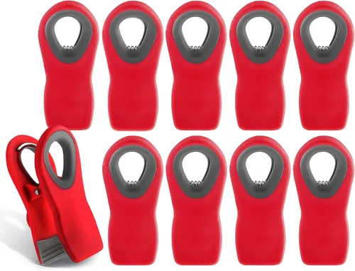 Miniatura 14 de COOK WITH COLOR Clips para bolsas de chips con imán para almacenamiento de alimentos con agarre hermético para bolsas de pan, bolsas de aperitivos