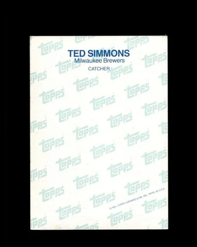 Miniatura 2 de Ted Simmons JSA Coa Signed 1981 Topps Super Autograph