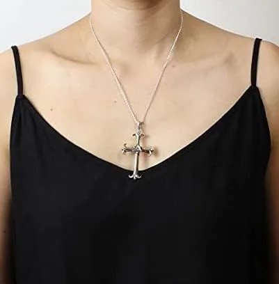 Miniatura 5 de COSUMOSU - Colgante de plata de ley grande para hombres y mujeres