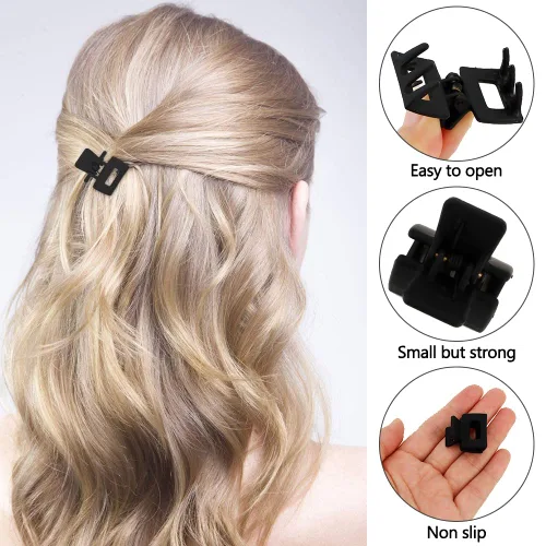 Miniatura 3 de Ahoney 10 pinzas pequeñas para el cabello para mujeres y niñas, clips de mandíbula mate de 1 pulgada para cabello fino, grueso y mediano, pasadores