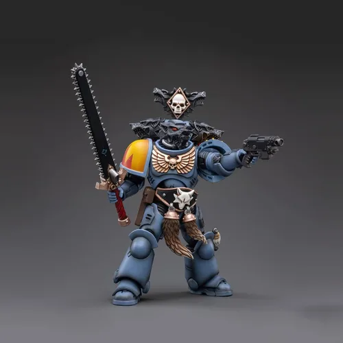 Miniatura 13 de Pipigirl Figuras de acción de soldado de licencia genuina 1/18, kits de modelos de guerrero extremo militar militar de 4 pulgadas Ultramarino