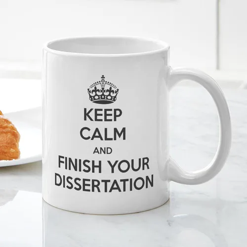 Miniatura 3 de CafePress Taza de café de cerámica con texto en inglés «Keep Calm And Finish Your Dissertation», de 11 oz (11.0 fl oz)