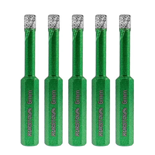 Miniatura 17 de Juego de brocas de diamante – Broca de azulejos de 1/4 5/16 pulgadas para azulejos de porcelana, cerámica, granito y mármol, vástago hexagonal