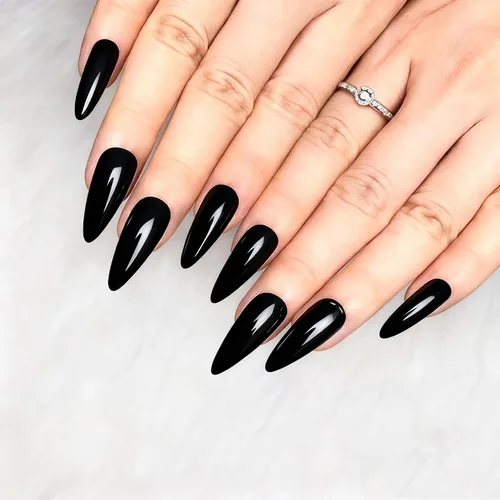 Miniatura 9 de Coolnail Uñas acrílicas clásicas a presión con flores cortas, uñas cuadradas de diseño natural, uñas postizas con purpurina para uso diario