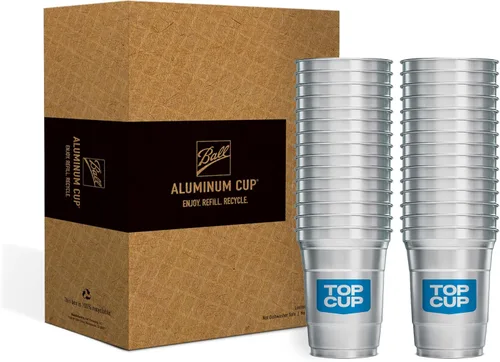 Miniatura 19 de Top Cup by Ball – 9 onzas, 50 unidades, vasos de fiesta de aluminio reutilizables Retención en frío, reciclable, fabricado en Estados Unidos