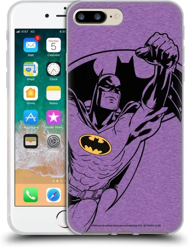 Miniatura 336 de Head Case Designs Funda de gel con licencia oficial de Batman DC Comics Bat Signal Logos [protección de grado militar] compatible con Apple iPhone 7