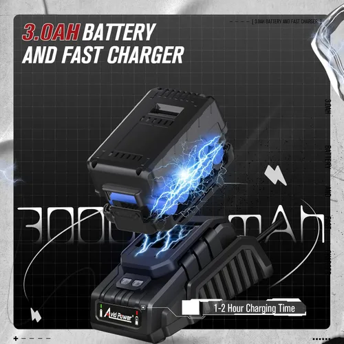 Miniatura 5 de AVID POWER Llave de impacto de 1/2 sin escobillas, pistola de impacto inalámbrica de 20 V con 3 velocidades variables, par máximo de 370 pies-libras