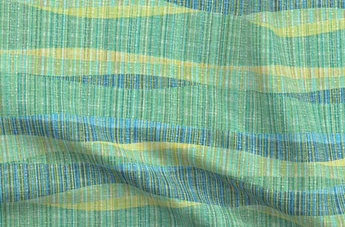Spoonflower Fabric - Teal Aqua Bohemian Mid Mod Vintage Retro 60S Abtract Waves Printed on Organic Cotton Sateen Fabric Fat Quarter - Sewing