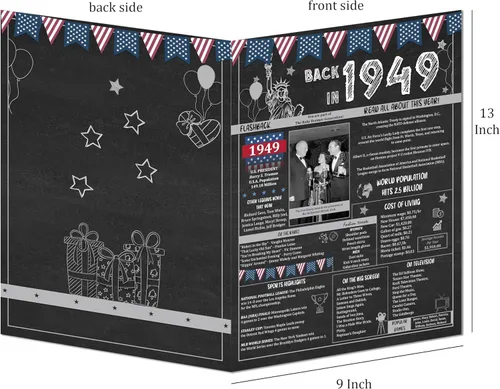 Miniatura 2 de Ideas de regalos de cumpleaños número 55 para hombres o mujeres. Tarjeta de felicitación gigante de Back In 1970. Suministros para decoración