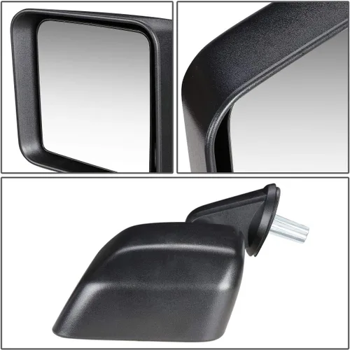 Miniatura 3 de DNA Motoring OEM-MR-CH1320271 Ajuste manual de estilo de fábrica con espejo lateral izquierdo de vidrio calentado compatible con Wrangler 07-18