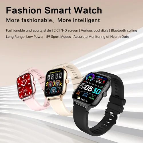 Miniatura 2 de Reloj inteligente para mujeres y hombres (respuesta/hacer llamadas) de 2.01 pulgadas, relojes inteligentes para teléfonos iOS y Android, reloj