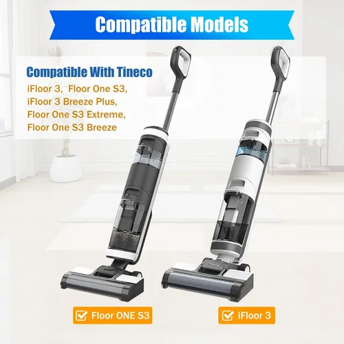 Rodillos de cepillo de repuesto compatibles con Tineco Floor ONE S3/iFloor 3 Breeze - Rodillos inalámbricos para aspiradora en seco y húmedo para