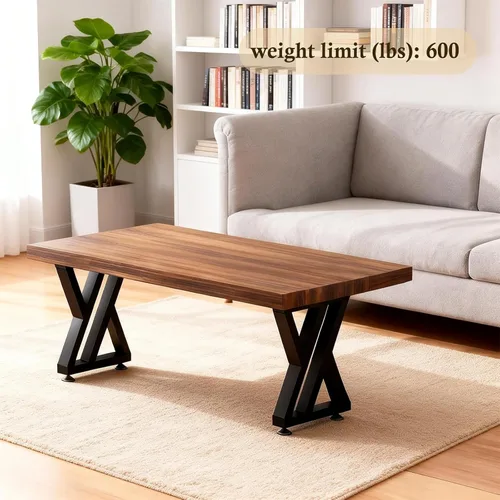 Miniatura 6 de Patas de mesa auxiliar de 16 pulgadas de alto, patas de banco de metal modernas, base de mesa auxiliar industrial triangular resistente, bases
