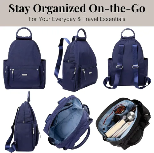 Miniatura 40 de Baggallini Mochila todo el día para mujer con pulsera de teléfono RFID, Negro, talla única