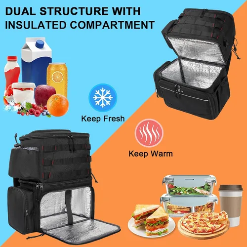 Miniatura 3 de MATEIN Mochila para Pesca, Bolsa de Equipo de Pesca Resistente al Agua con Soportes para Caña de Pescar y Enfriador, Regalos de Equipo para Hombres