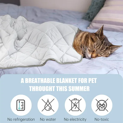 Miniatura 7 de Leekalos Tapete refrescante para perros, almohadillas refrescantes para mascotas para perros, manta refrescante de verano para gatos, cojín portátil