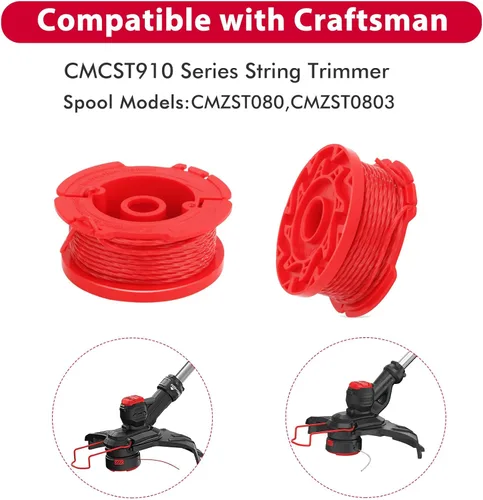 Miniatura 3 de CMZST0803 CMZST080 0.080 pulgadas 20 pies Línea de recortadora de cuerda de alimentación automática compatible con Craftsman CMCST910, CMCST910M