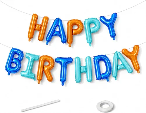 Miniatura 32 de Cartel plateado de feliz cumpleaños – Globos de letras de papel de aluminio de Mylar de 16 pulgadas con cinta, globos autoinflables para mujeres