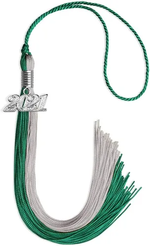 Miniatura 84 de Endea Graduation Borla de doble color con gota de fecha plateada (negro/oro antiguo, 2025)