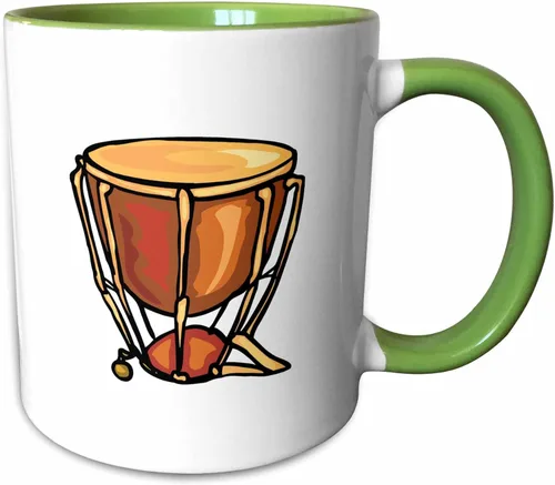 Miniatura 11 de 3dRose Timpani Jagged Realistic Image - Taza de dos tonos, 11 onzas, color negro
