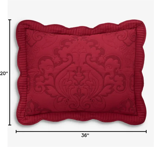Miniatura 7 de BrylaneHome Amelia - Funda de almohada King, color rosa baya.
