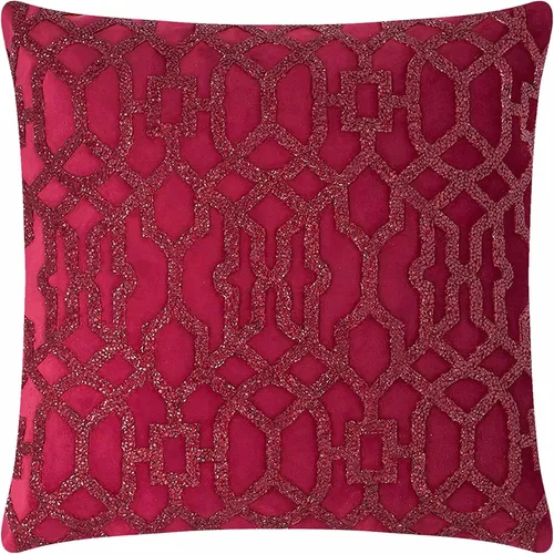 Miniatura 16 de Almohada de celosía, diamantes de imitación brillantes en terciopelo suave, inserto de fibra hipoalergénica, funda lavable, única, decoración