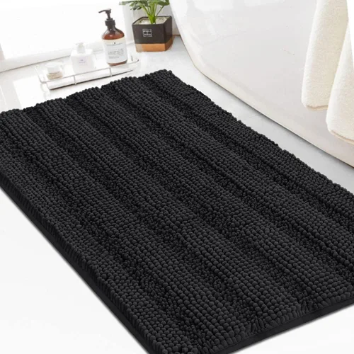 Miniatura 7 de Turquoize Alfombras de Baño de Chenilla Peludas Alfombra de Baño Antideslizante Gruesas Alfombras Peludas para Baño Chenilla Juego de Alfombra