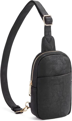 Miniatura 127 de Telena Riñonera pequeña para mujer, de cuero, cangureras, bolsa de pecho para mujer
