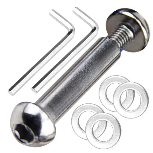 M8 - Juego de tornillos Allen para eje de acero al carbono de grado 0.346 x 1.102 in x 3.386 in para delantero trasero 2 3 4 ruedas Stunt Scooter 35