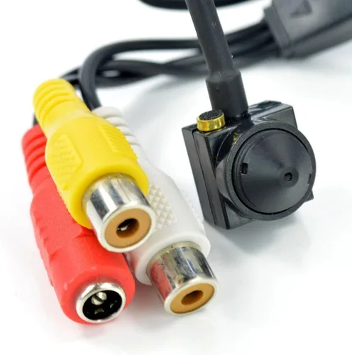 Vanxse® Cámara de seguridad CCTV HD Mini espía estenopeica 1000tvl, cámara de vigilancia CCTV mini oculta para interior/exterior (VS-TN007)