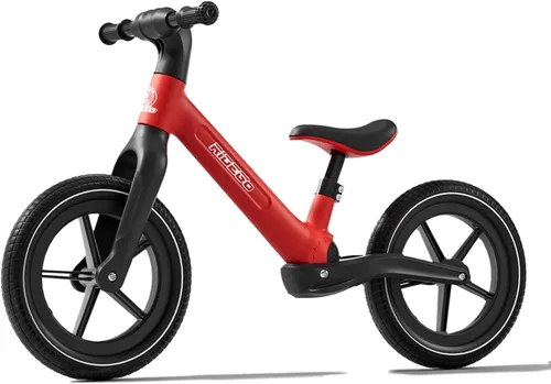 Miniatura 8 de Ridego Bicicleta de equilibrio de 14 pulgadas para niños de 3 a 6 años, bicicleta ligera para niños pequeños con neumáticos de goma de aire, asiento