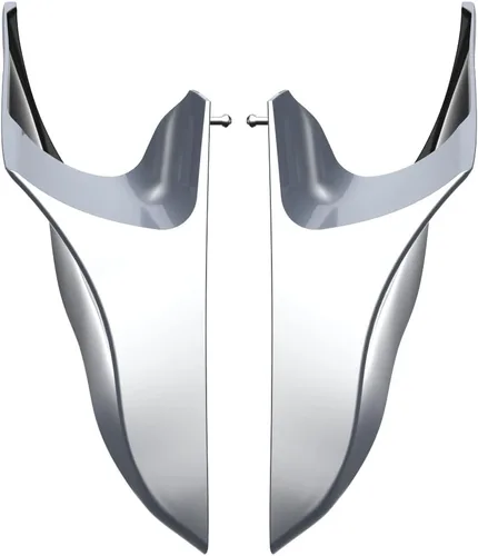 Miniatura 2 de Advanblack Barracuda - Cubiertas laterales estiradas plateadas (brillantes), paneles extendidos para Harley Touring Street Glide Road Glide Electra