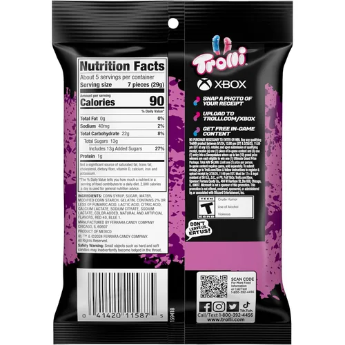 Miniatura 9 de Trolli - Sour Brite Crawlers, sabor Very Berry, 5 onzas.