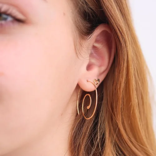 Miniatura 34 de Aretes de aro finos martillados, elegantes plata esterlina geométrica sólida, relleno de oro y relleno de oro rosa; para mujer por Lotus Stone