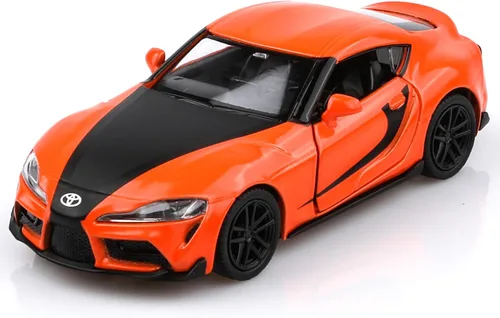 Miniatura 6 de TOKAXI Modelos de autos Toyota Supra a escala 1/36 2020, auto de juguete Toyota con tracción trasera, regalos de autos para niños y niñas (negro)