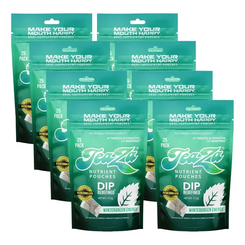 Miniatura 24 de Teaza Bolsas energéticas a base de hierbas, para masticar tabaco, alternativa sin nicotina, sin humo, tabaco alternativo y inmersión saludable