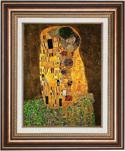 Miniatura 12 de ELITEART -El beso de Gustav Klimt Giclée impresiones en lienzo artístico, tamaño marcado: 20 3/16 pulgadas x 24 3/16 pulgadas