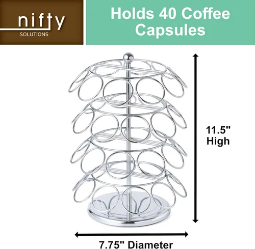 Miniatura 3 de Nifty – Carrusel para cápsulas de café, gira 360 grados, tabla giratoria, organizador de encimera para oficina o cocina