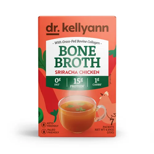 Miniatura 18 de Dr. Kellyann Paquetes de caldo de hueso de pollo al romero asado (7 porciones) – 0.63 oz de proteína, colágeno alimentado con pasto, apto para dieta