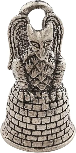 Miniatura 13 de Guardian Bell Animals Good Luck Bell w/Keyring & Black Velvet Gift Bag Motorcycle Bell Lead-Free Pewter Made in USA Pie Grande/Yeti