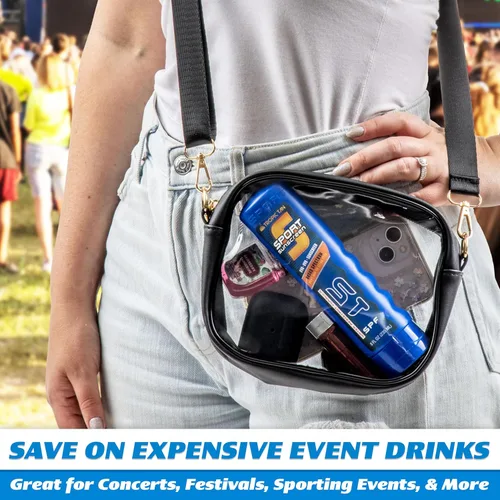 Miniatura 2 de GoPong Sport Bottle - Paquete de 2 botellas de protección solar (16 onzas en total) – Frascos de viaje con alcohol ocultos – Contenedores secretos