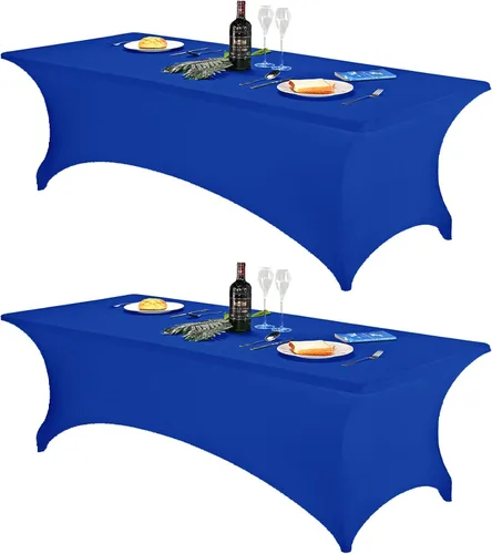 Miniatura 9 de FORLIFE - Funda de mesa de elastano, mantel ajustado de 4 pies para mesas rectangulares, funda elástica para patio, universal para bodas, banquetes