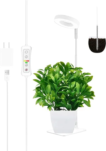 Miniatura 18 de yadoker Luz de cultivo de plantas, luz LED de espectro completo para plantas de interior, altura ajustable, temporizador automático, bajo voltaje