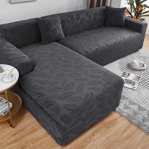 Miniatura 10 de Fundas de sofá modular, funda de sofá jacquard elástica para sofá en forma de L, suave, antideslizante, resistente al desgaste, protector de muebles